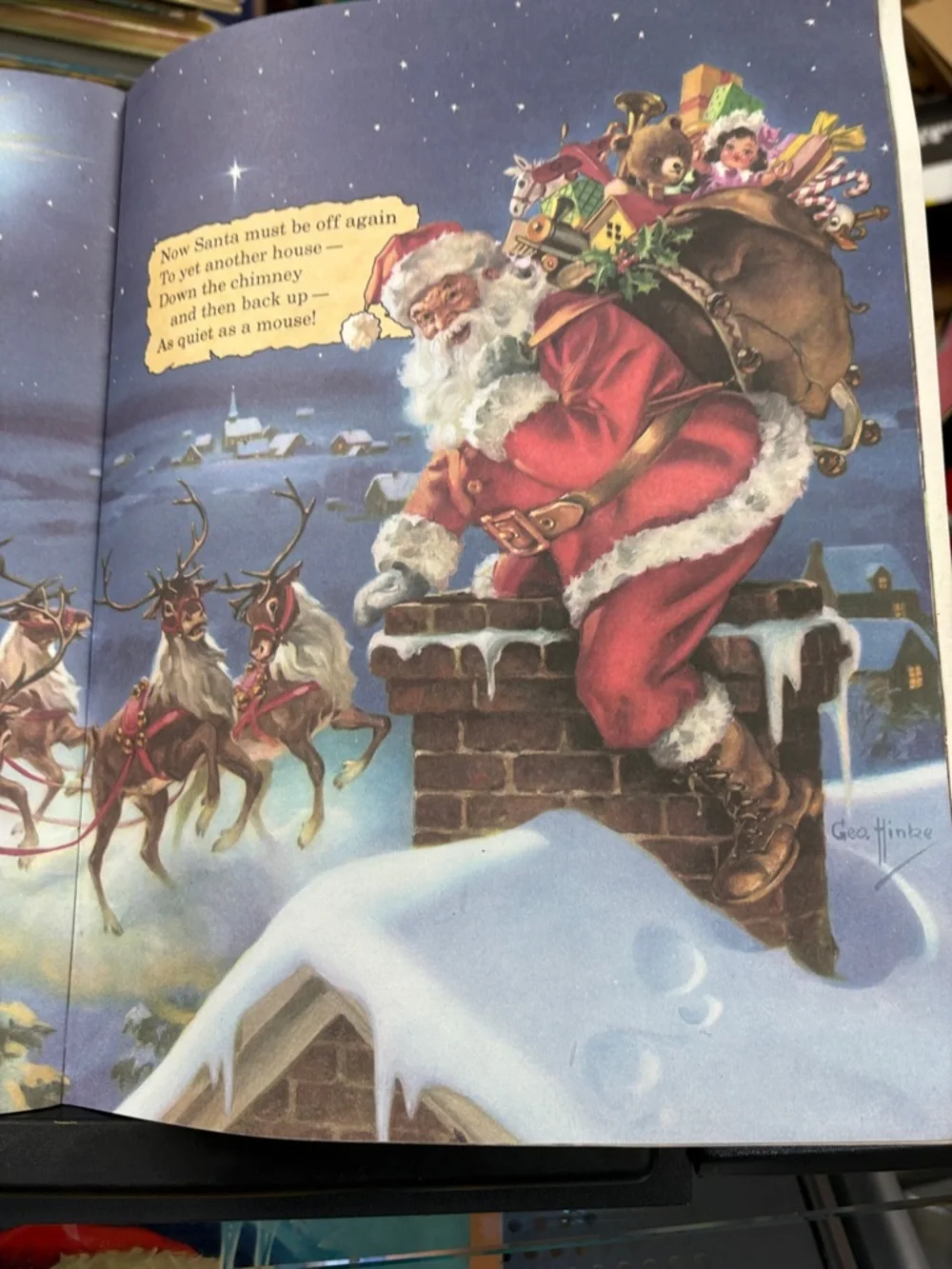 Jolly Old Santa Claus & Christmas ABC Holiday  Vintage Santa Book Lot